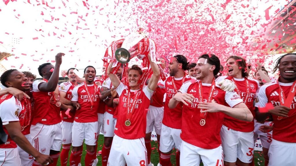 Arsenal finally lift Premier League trophy after 22-year wait