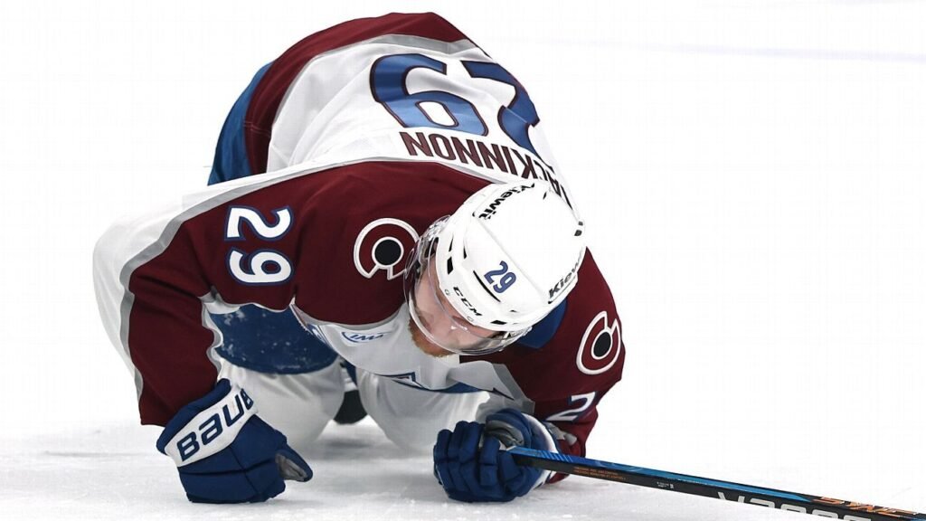Hobbled Nathan MacKinnon, Colorado Avalanche face 3-0 hole