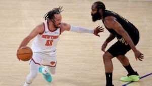 Knicks flip script, exploit James Harden to spark Game 1 rally