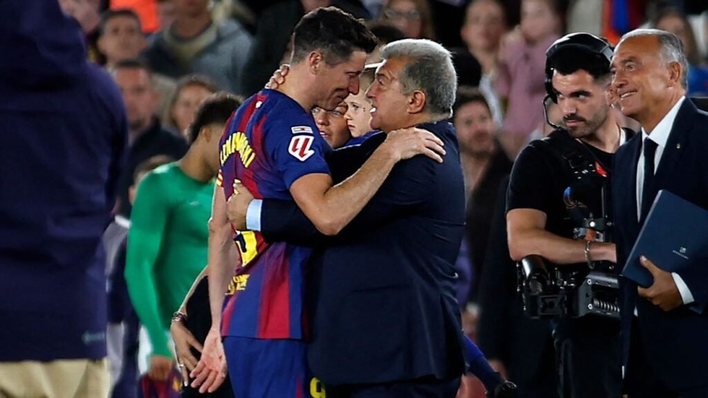 Lewandowski leaves Barcelona after leading them from low ebb back to top of LaLiga