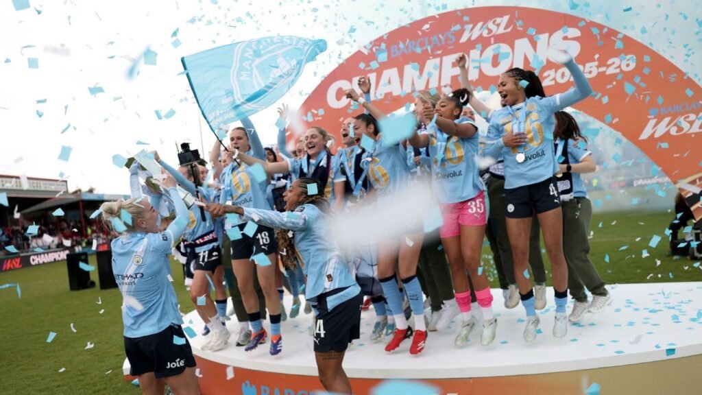Manchester City celebrate WSL success as Shaw says goodbye in perfect way