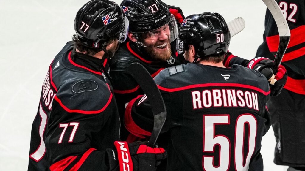 Nikolaj Ehlers scores OT winner as Hurricanes tie series