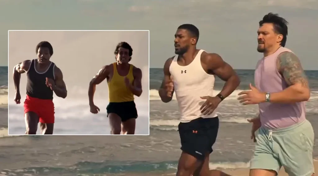 Oleksandr Usyk and Anthony Joshua’s 'Rocky III'-Style Training Video Has Boxing Fans Emotional