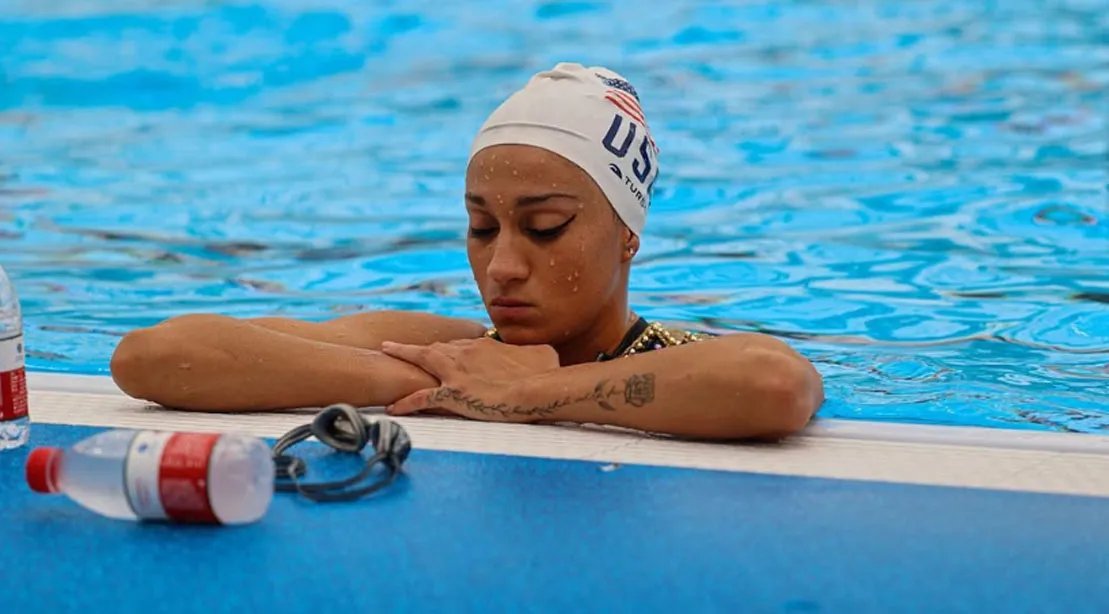 2024 silver medalist Anita Kay Alvarez in the pool