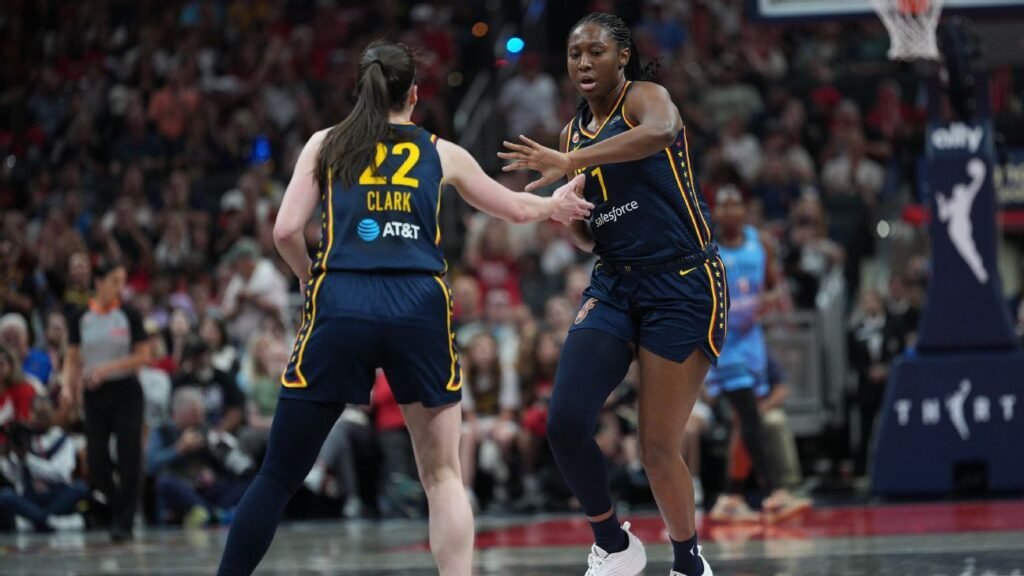 Aliyah Boston, Caitlin Clark first WNBA teammates with 30-point double-doubles