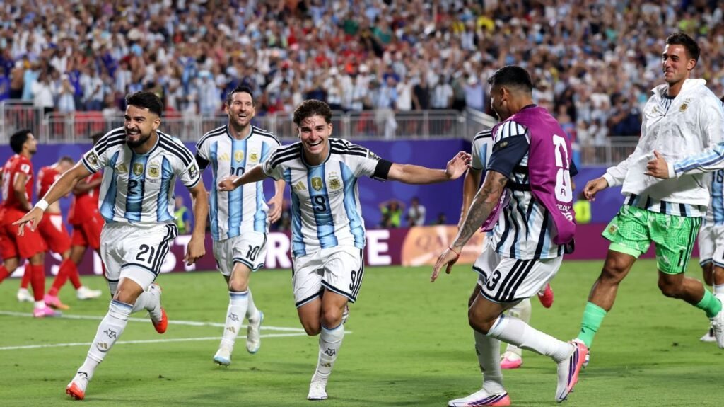 Argentina survive Switzerland to book semifinal with England