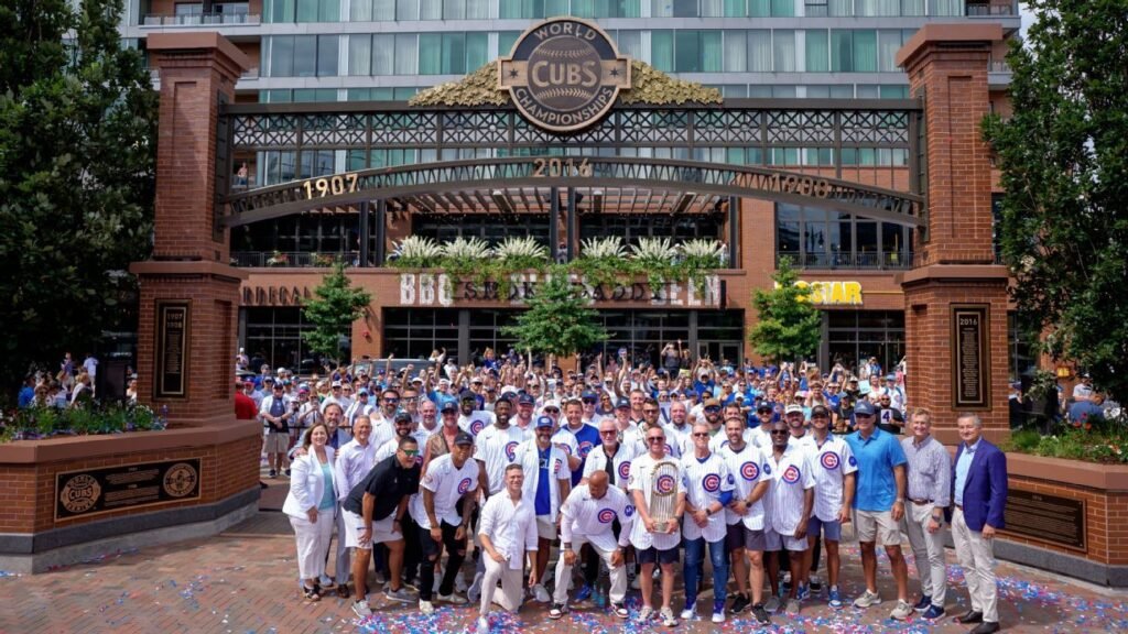 Chicago Cubs unveil Champions Gate in front of Wrigley Field