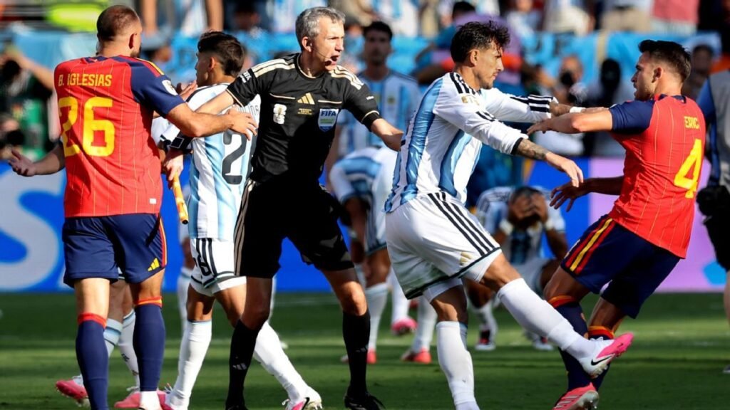 FIFA to investigate violent clash between Spain and Argentina after World Cup final